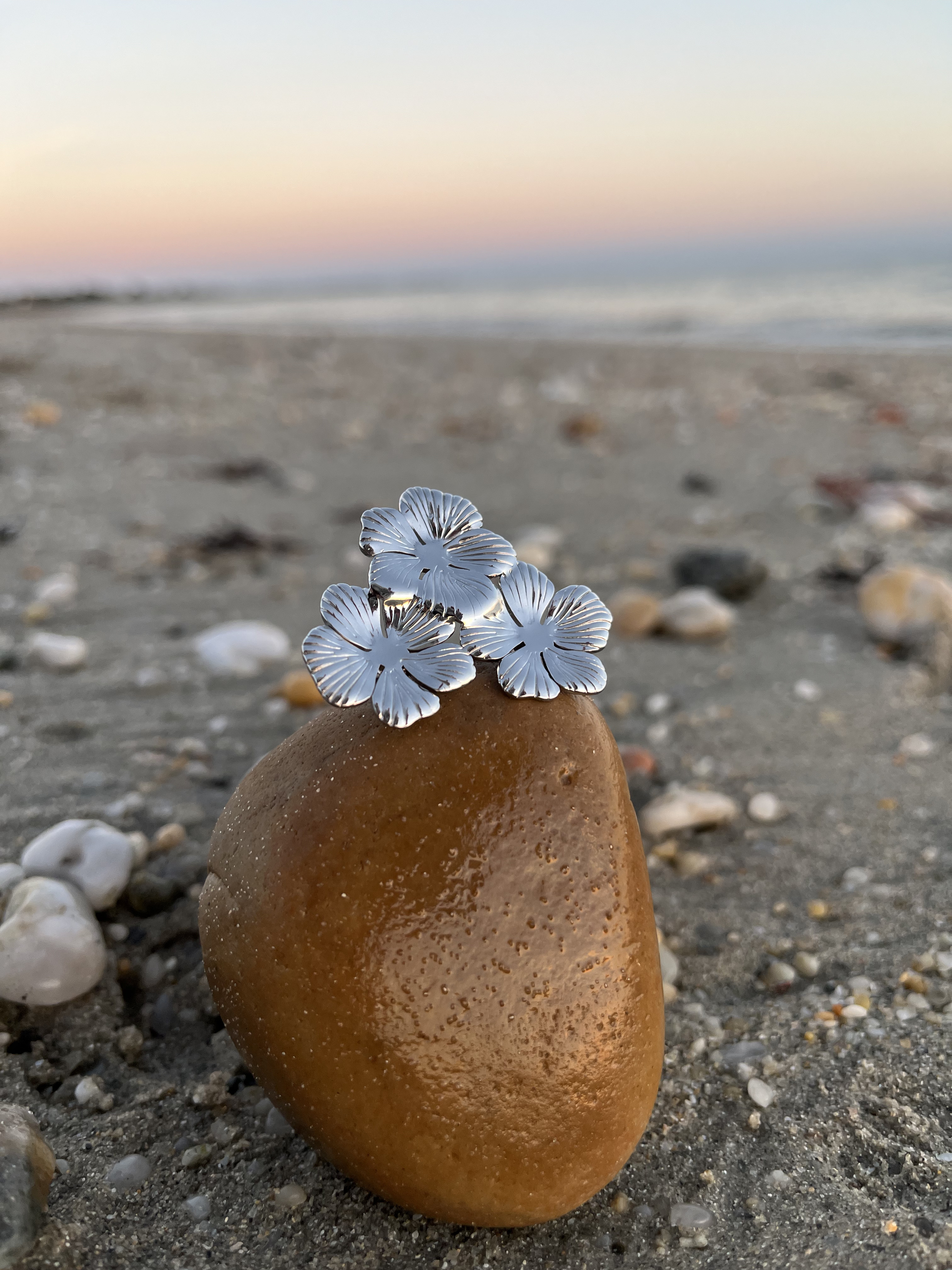 Broche Champêtre argentée