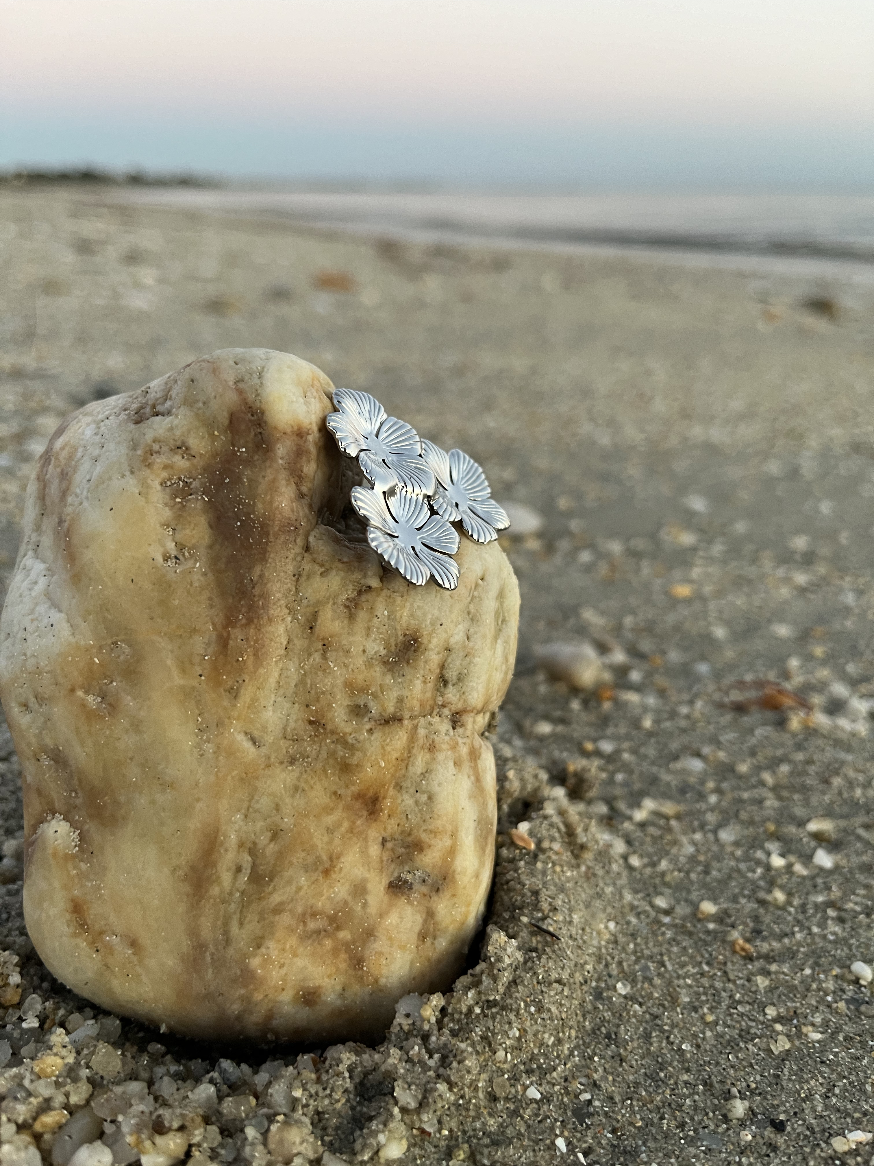 Broche Champêtre argentée
