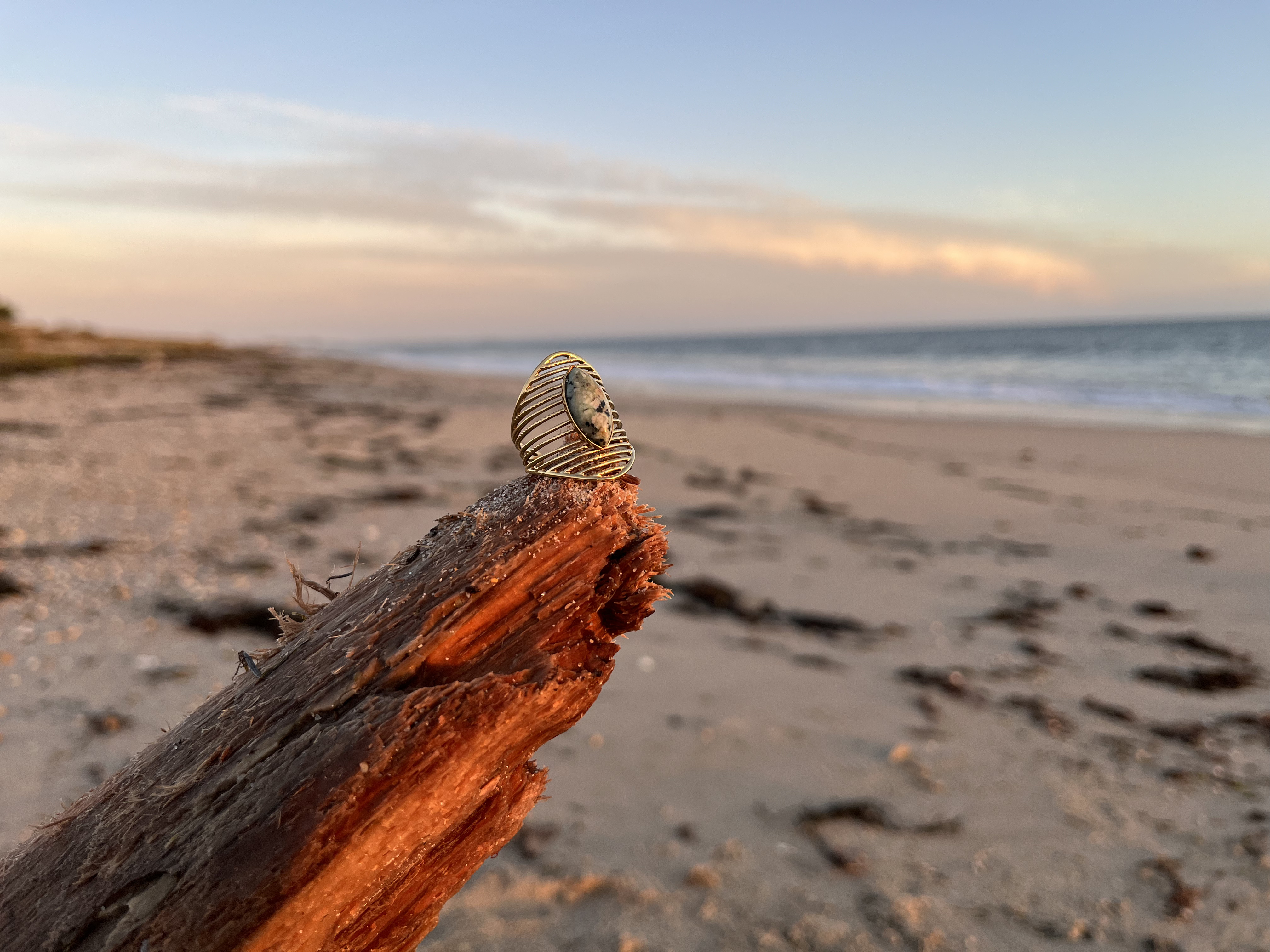 Bague Désert pierre verte