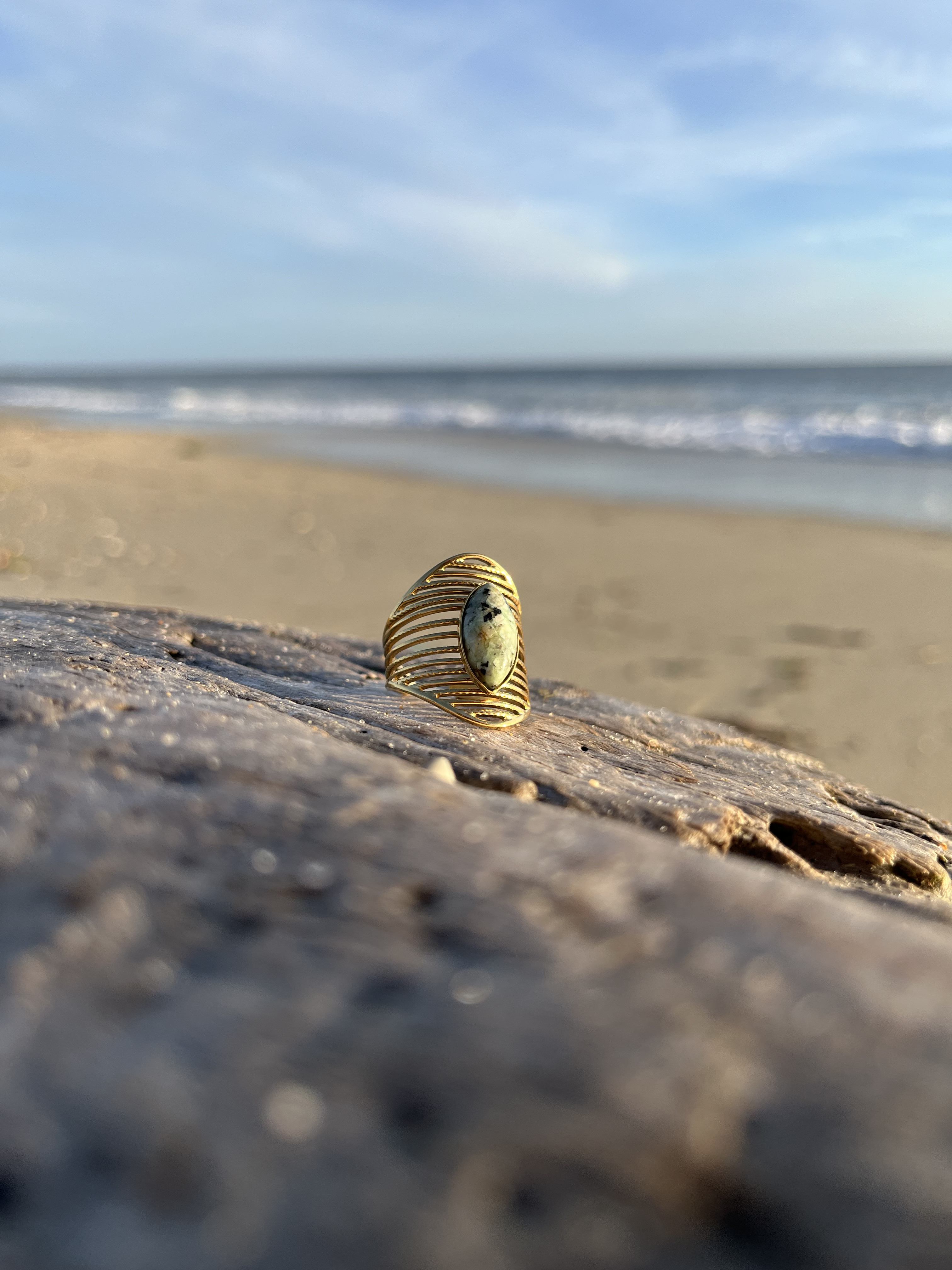 Bague Désert pierre verte