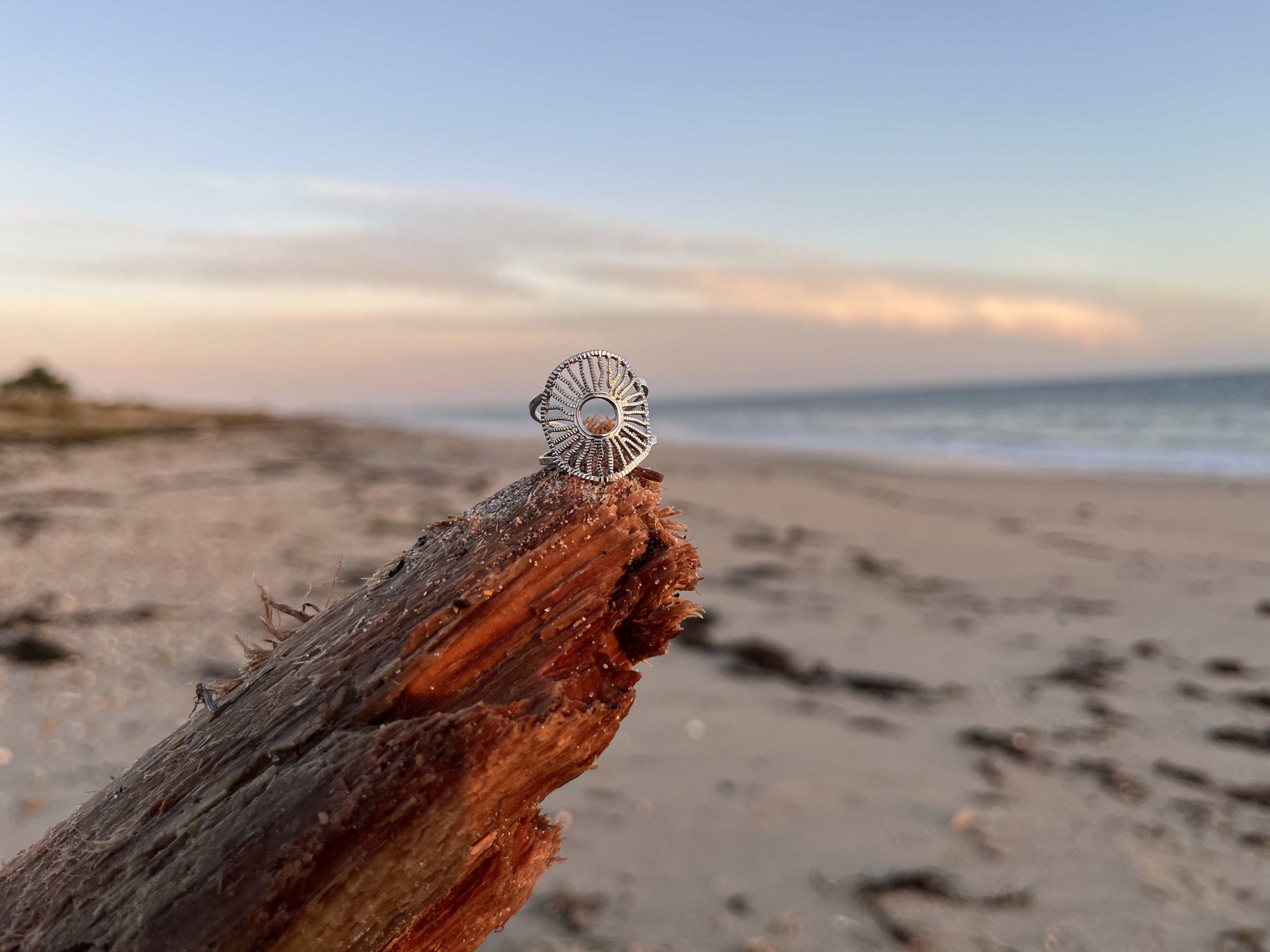 Bague Safran argentée