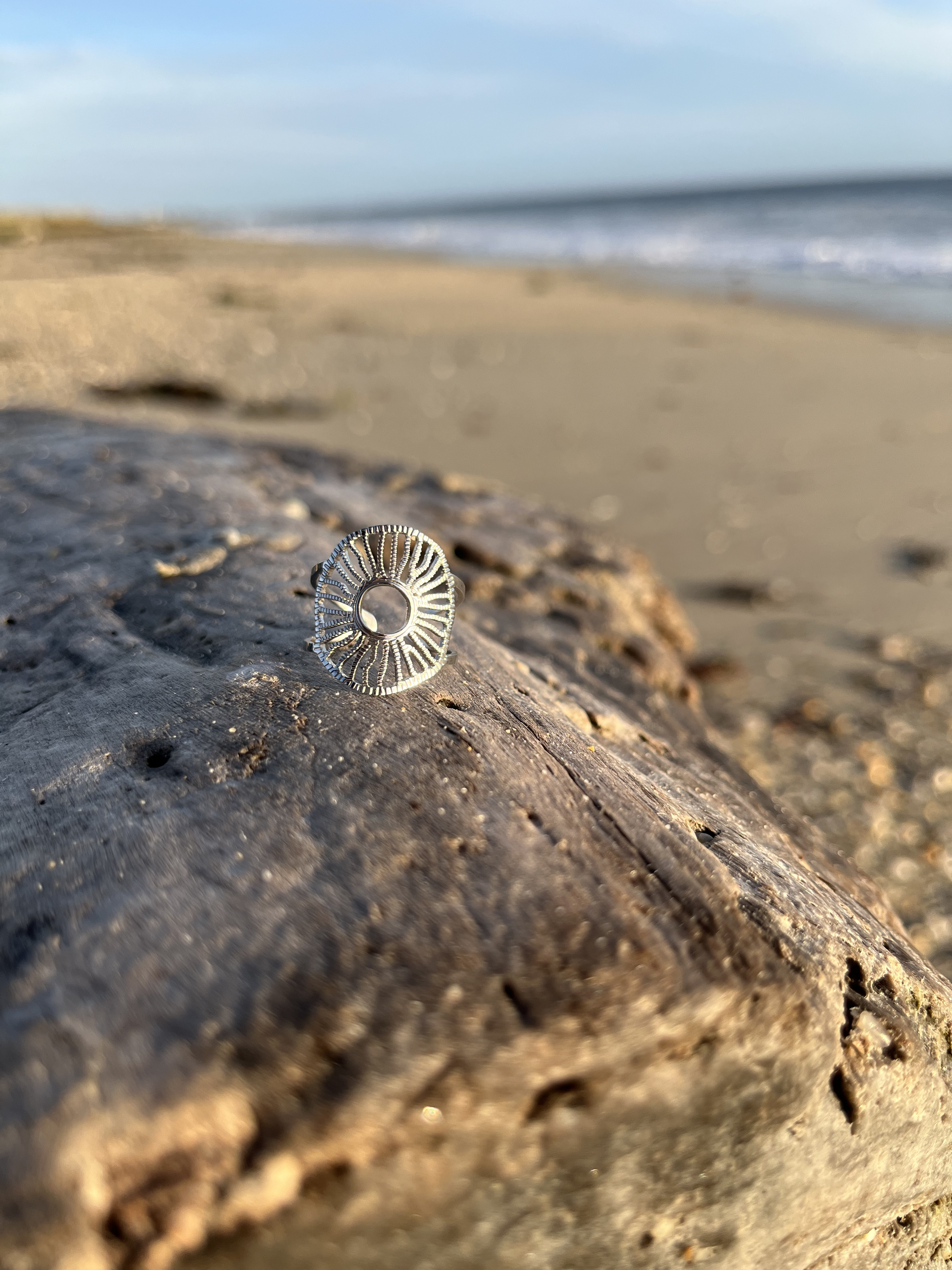 Bague Safran argentée