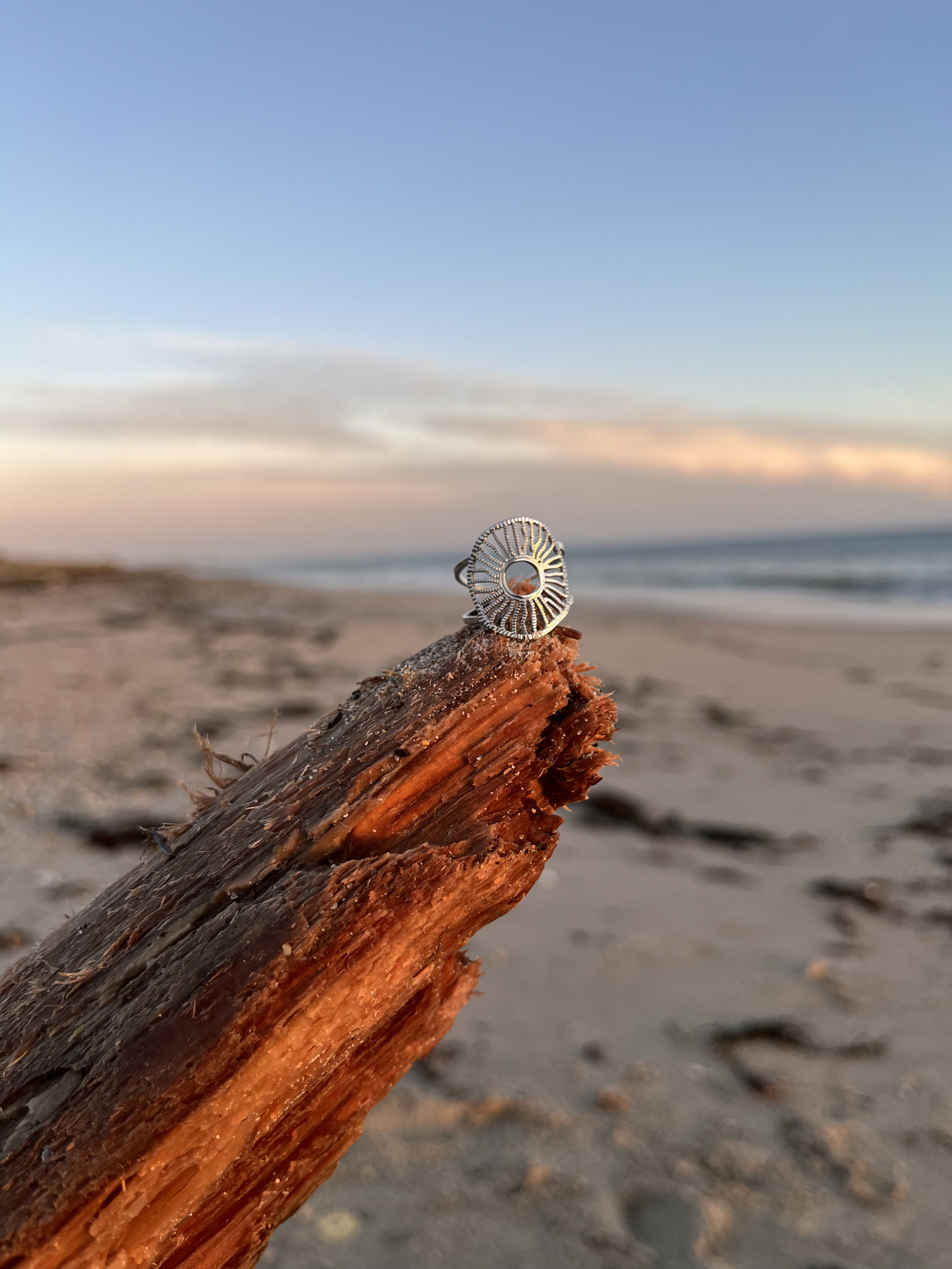 Bague Safran argentée