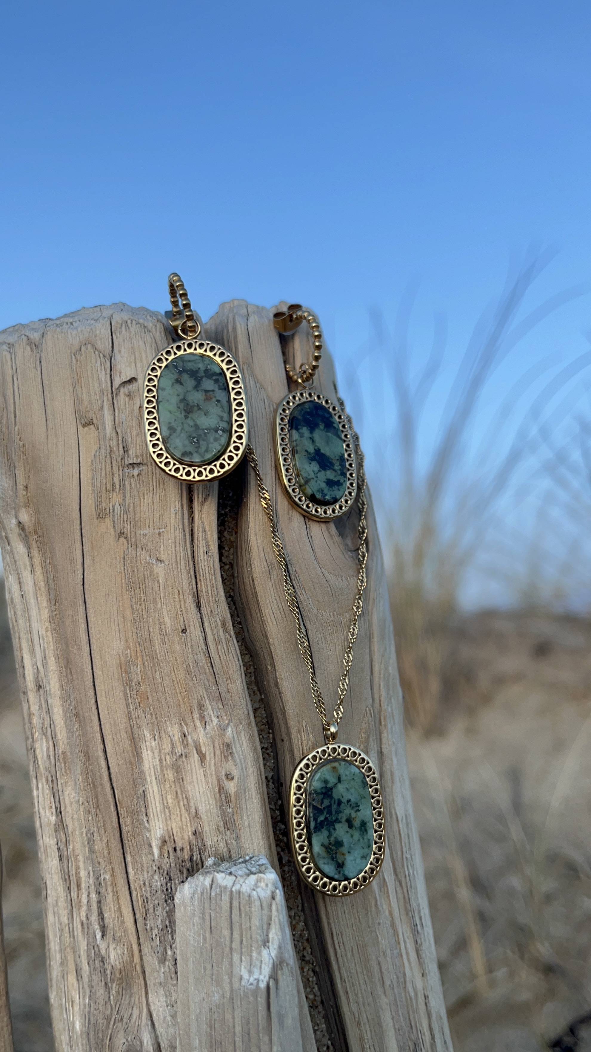 Collier Aqua turquoise verte