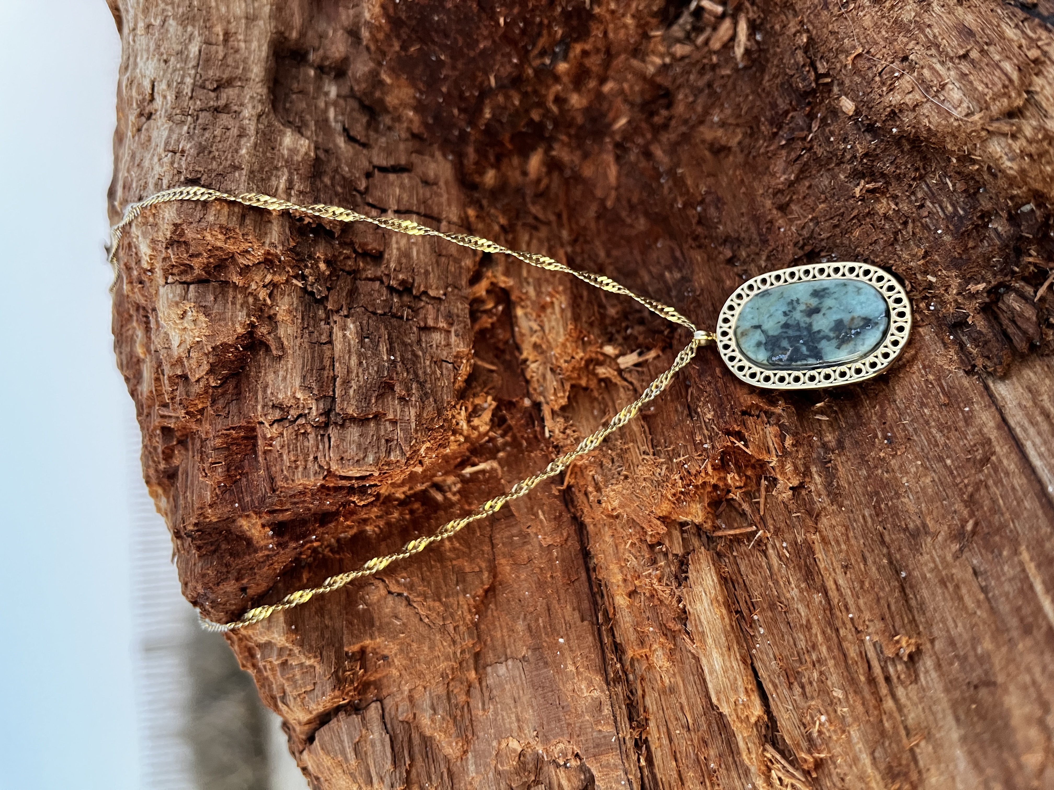 Collier Aqua turquoise verte