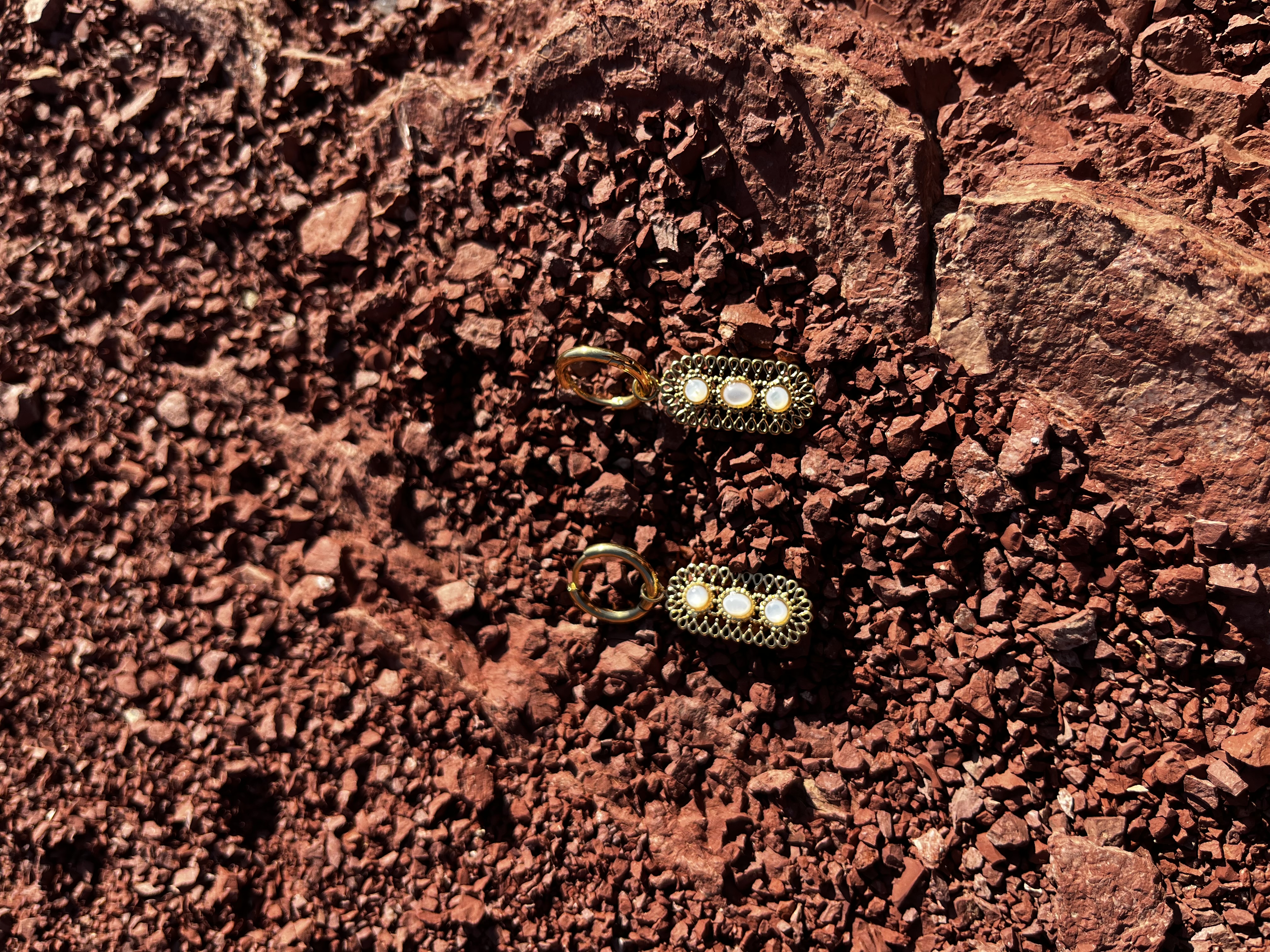 Créoles Ambre blanches