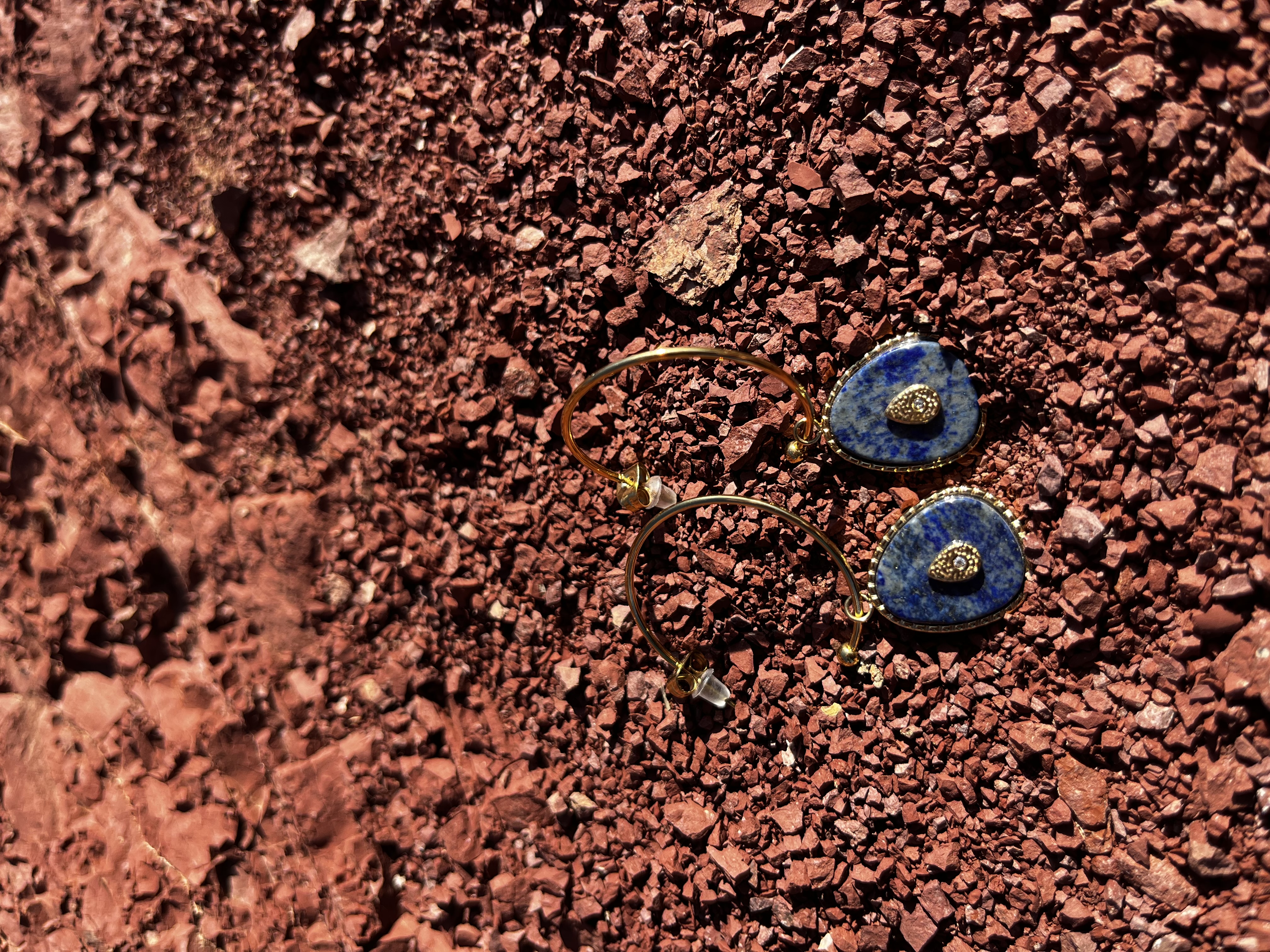 Créoles Aura lapis lazuli