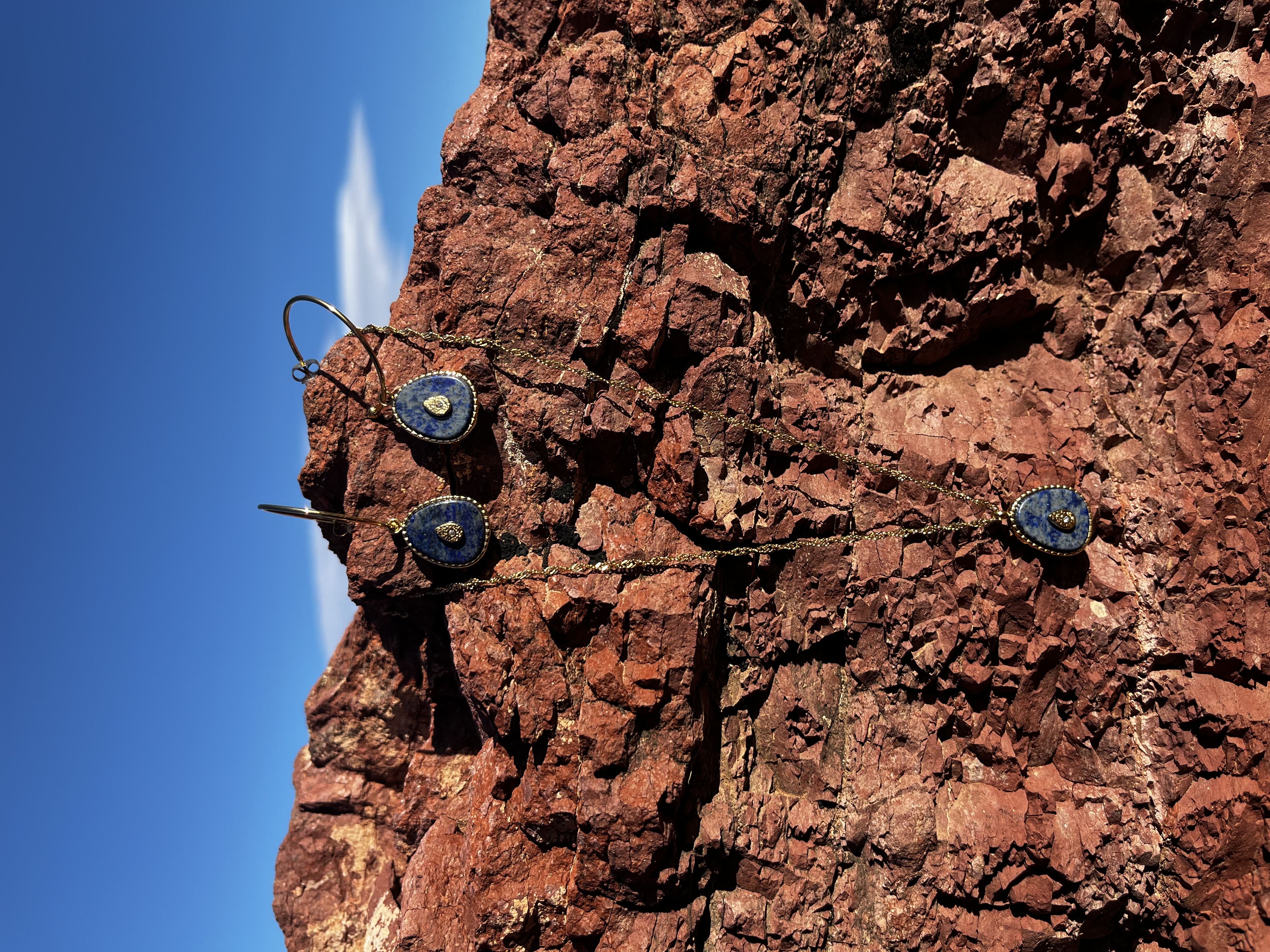 Créoles Aura lapis lazuli