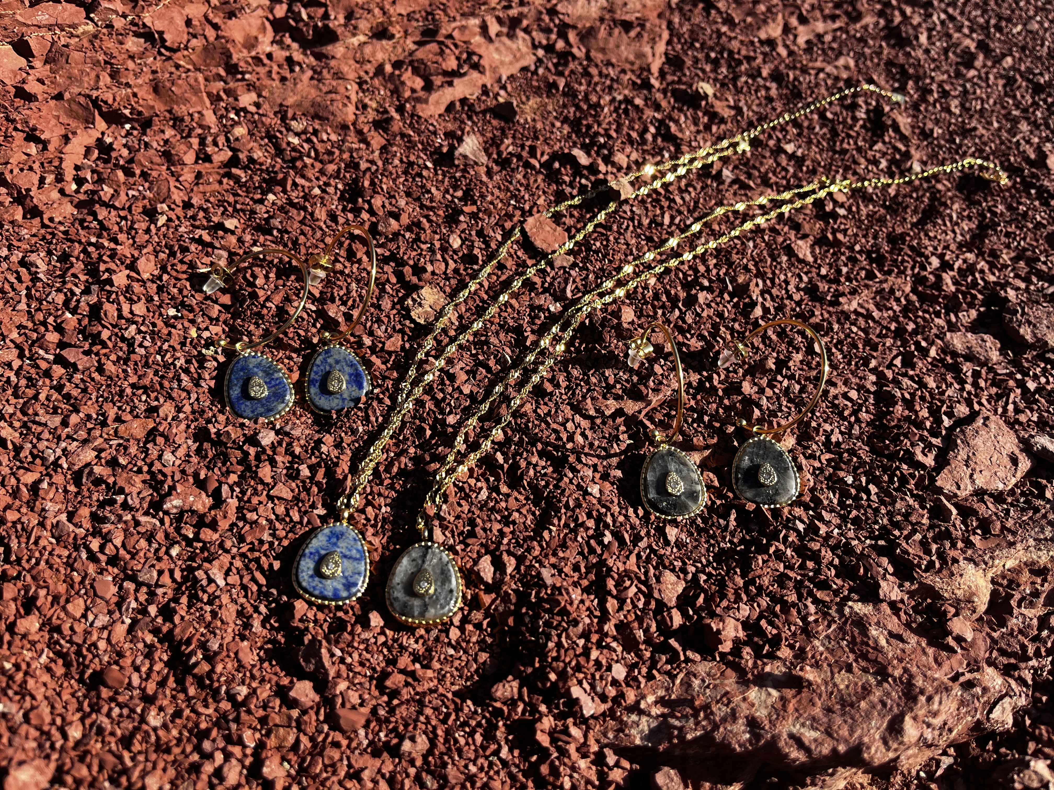 Créoles Aura labradorite