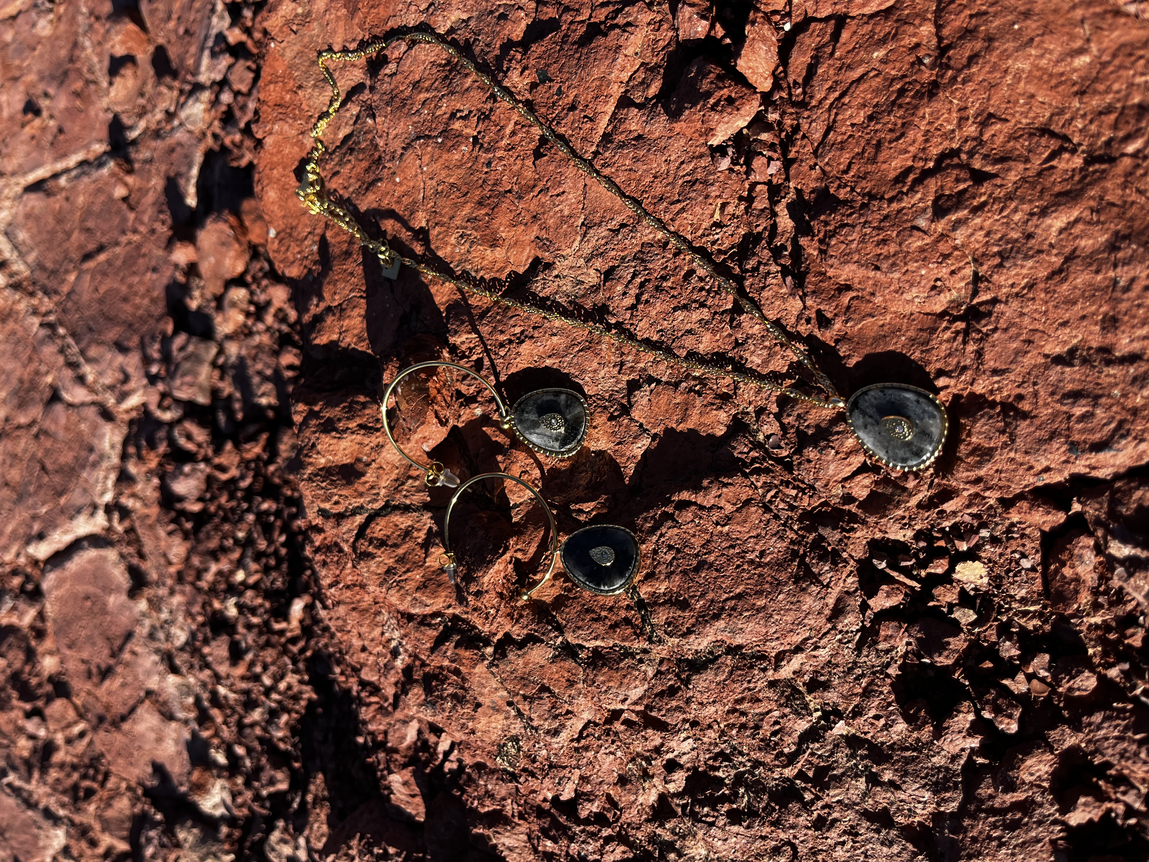 Créoles Aura labradorite