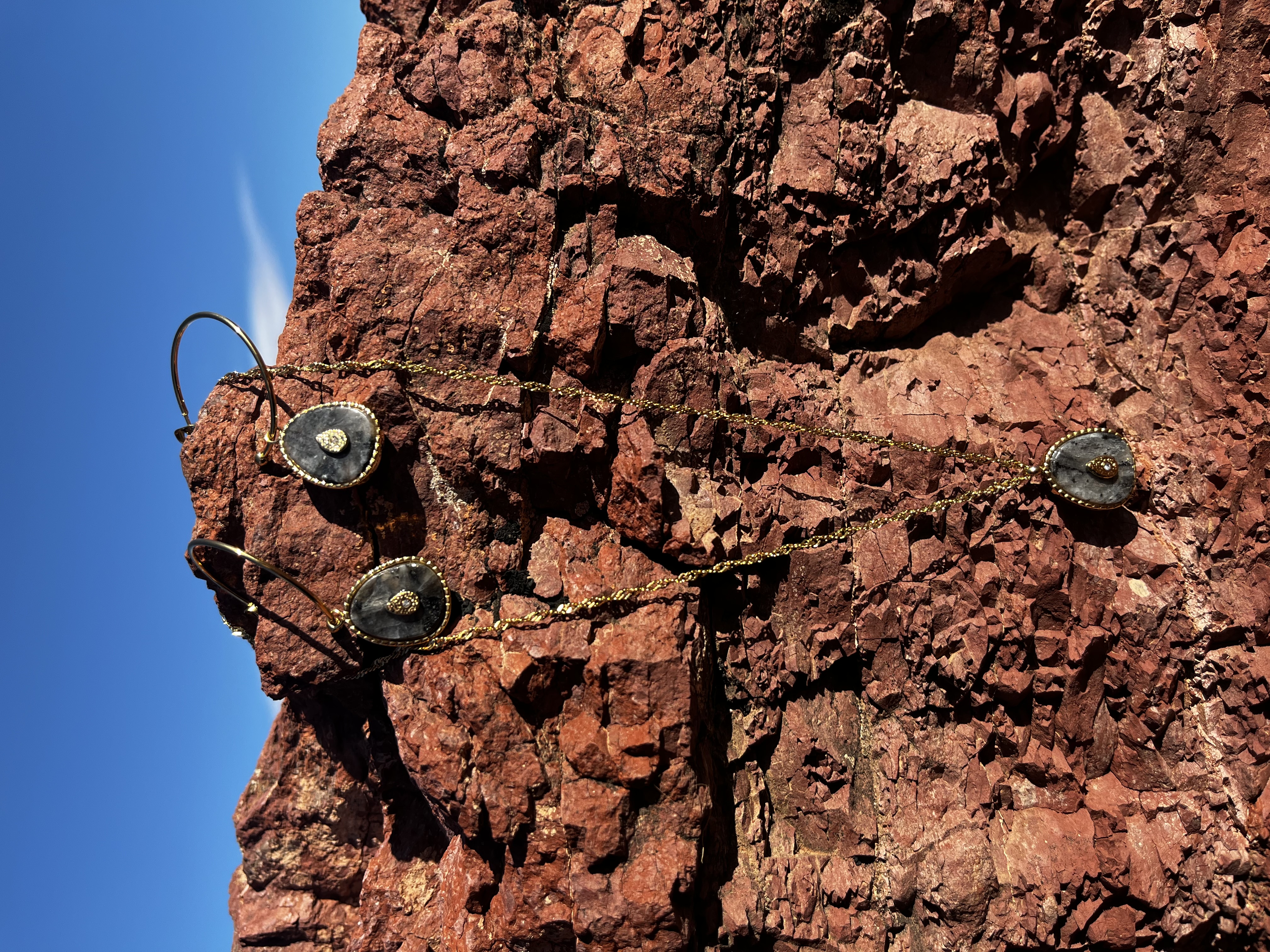 Créoles Aura labradorite