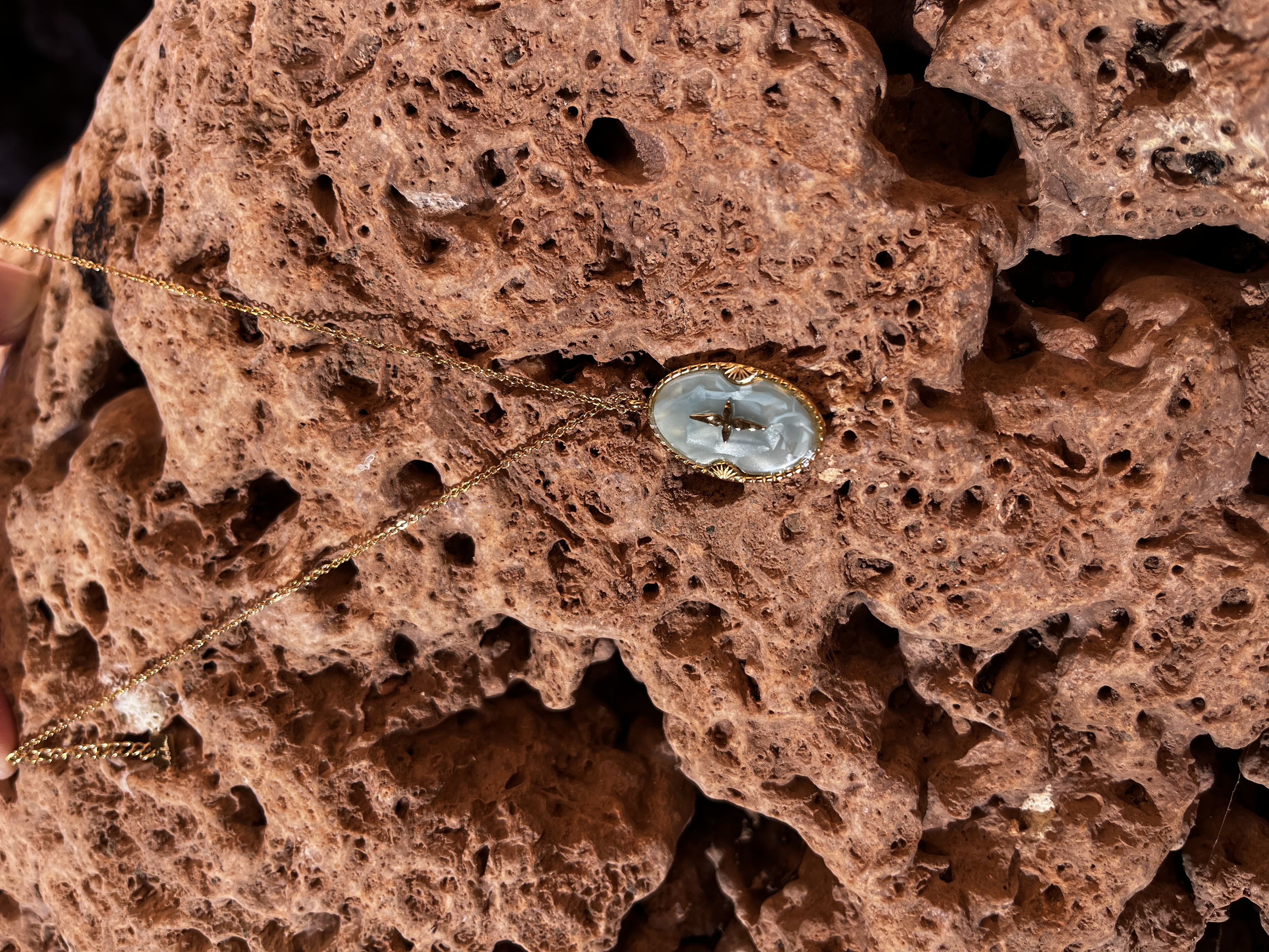 Collier Adara bleu clair