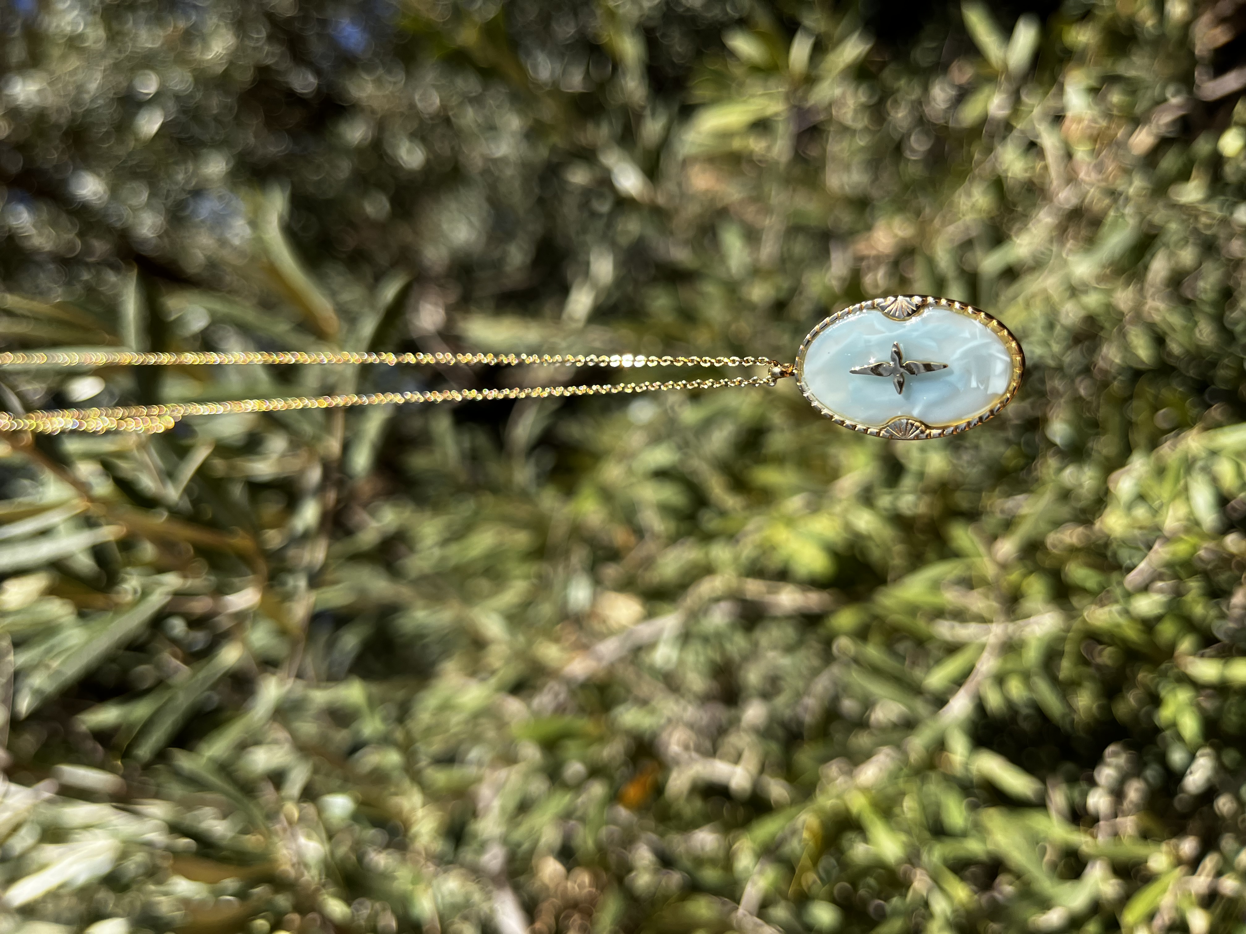 Collier Adara bleu clair