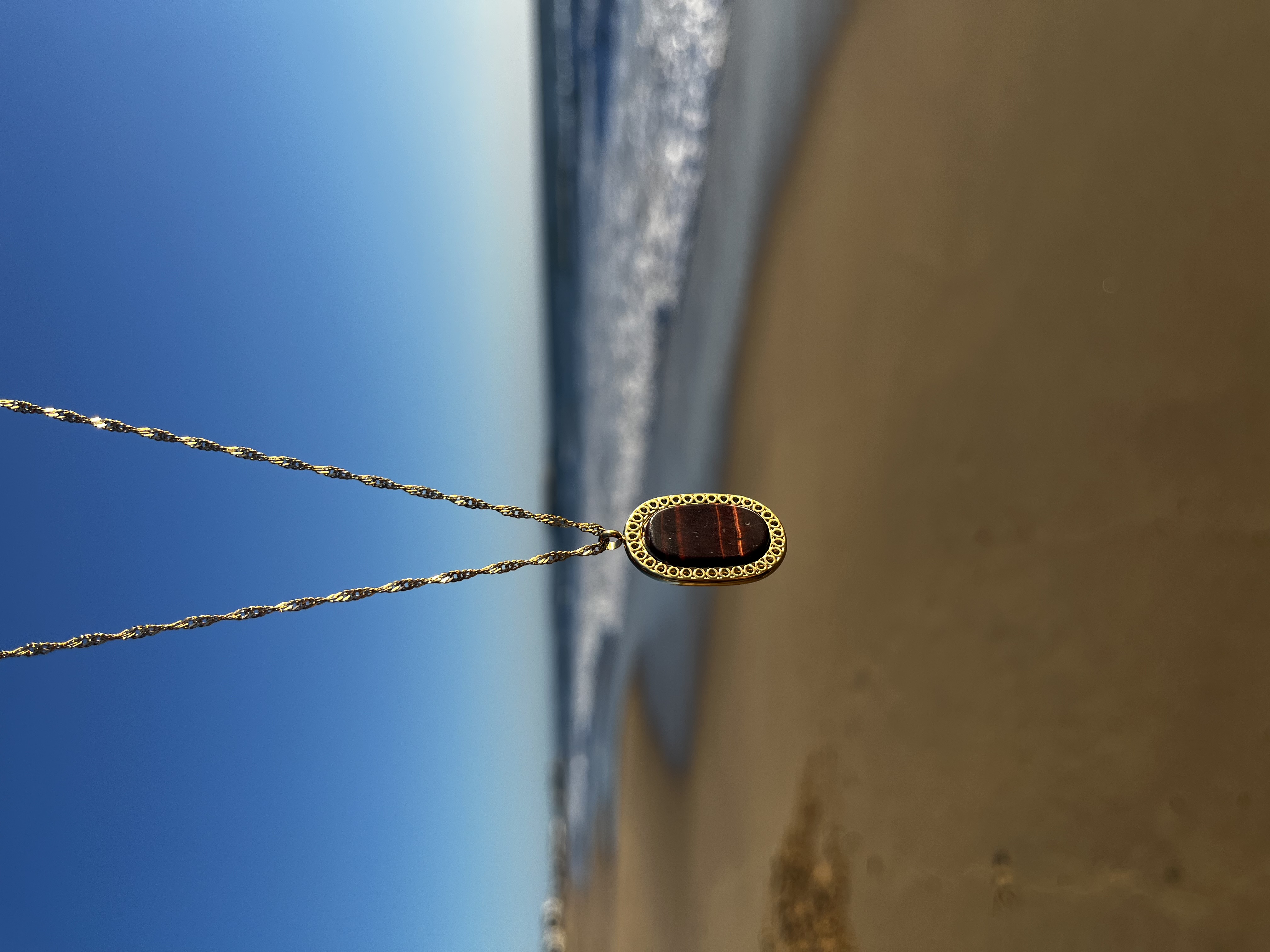 Collier Aqua œil de taureau