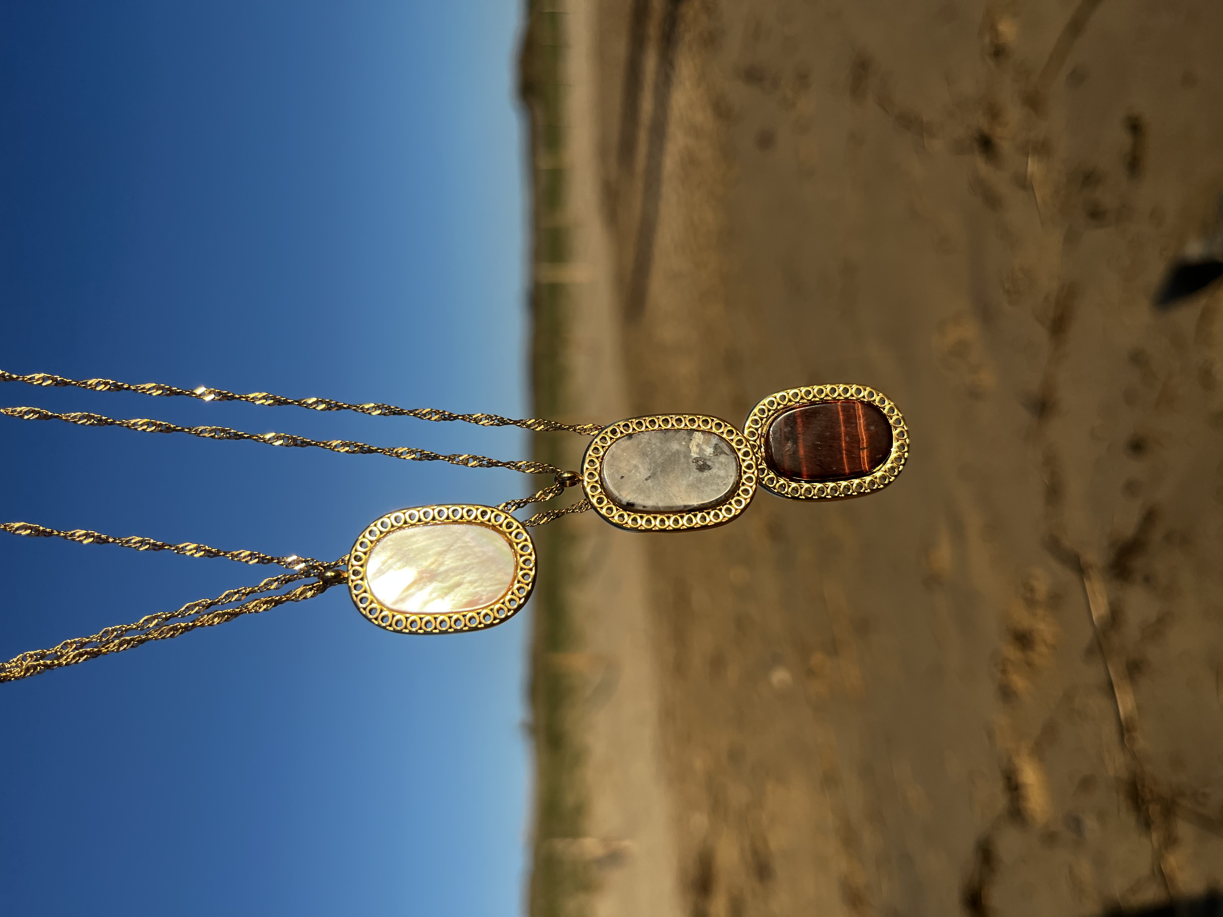 Collier Aqua œil de taureau