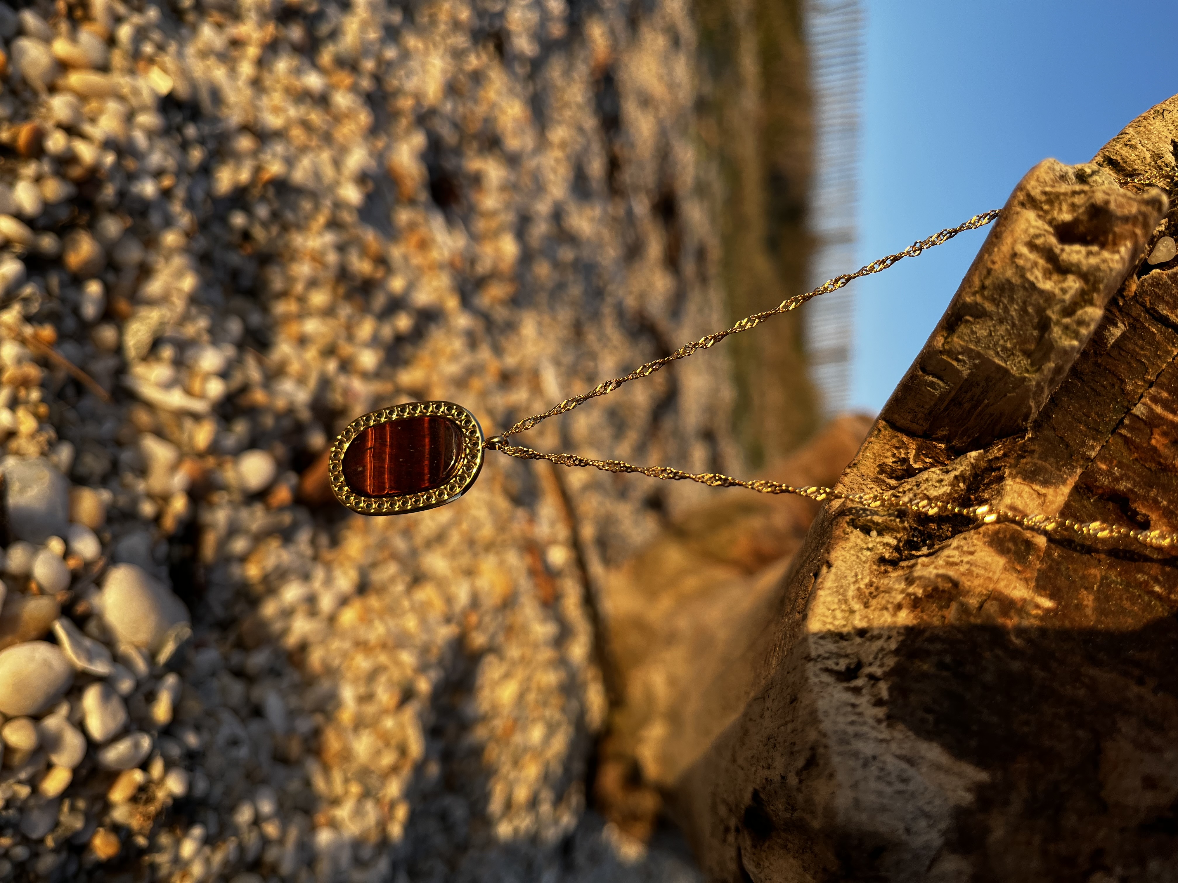 Collier Aqua œil de taureau