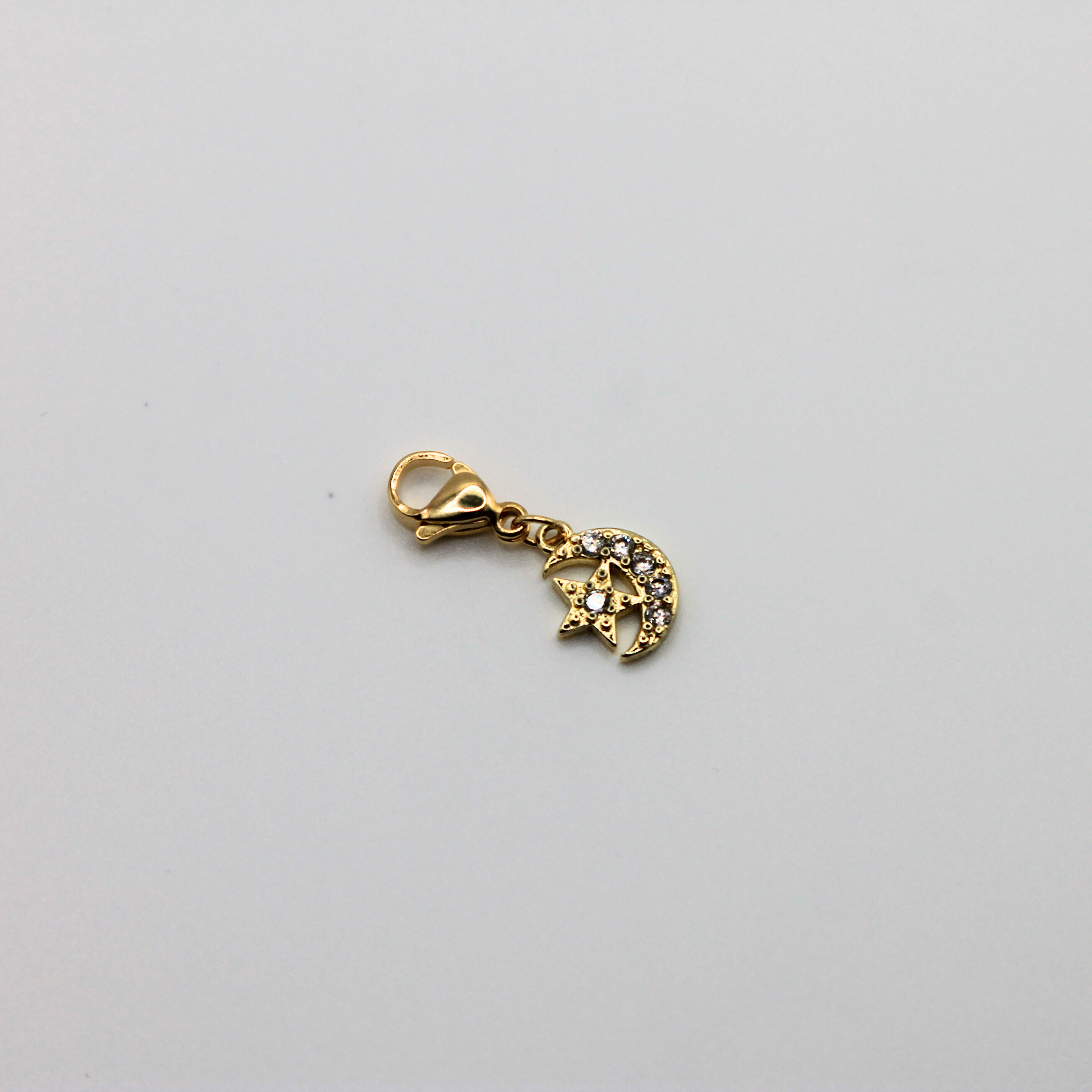 Charm lune et étoile strass