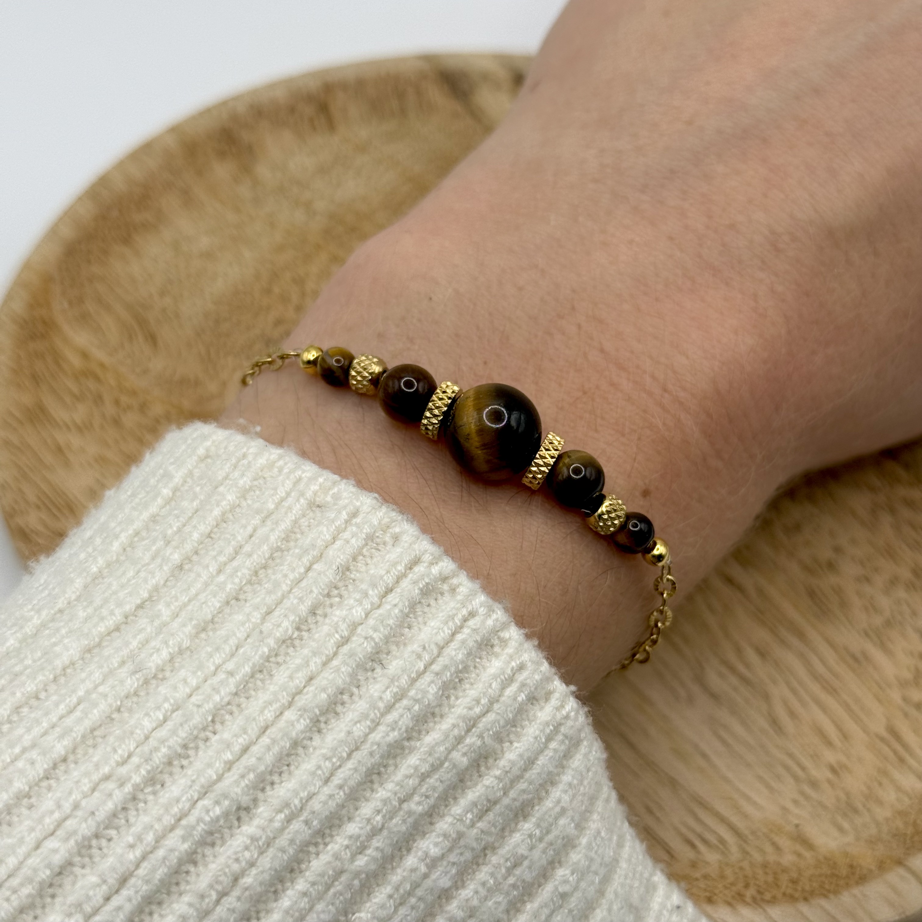 Bracelet fin en Oeil de Tigre