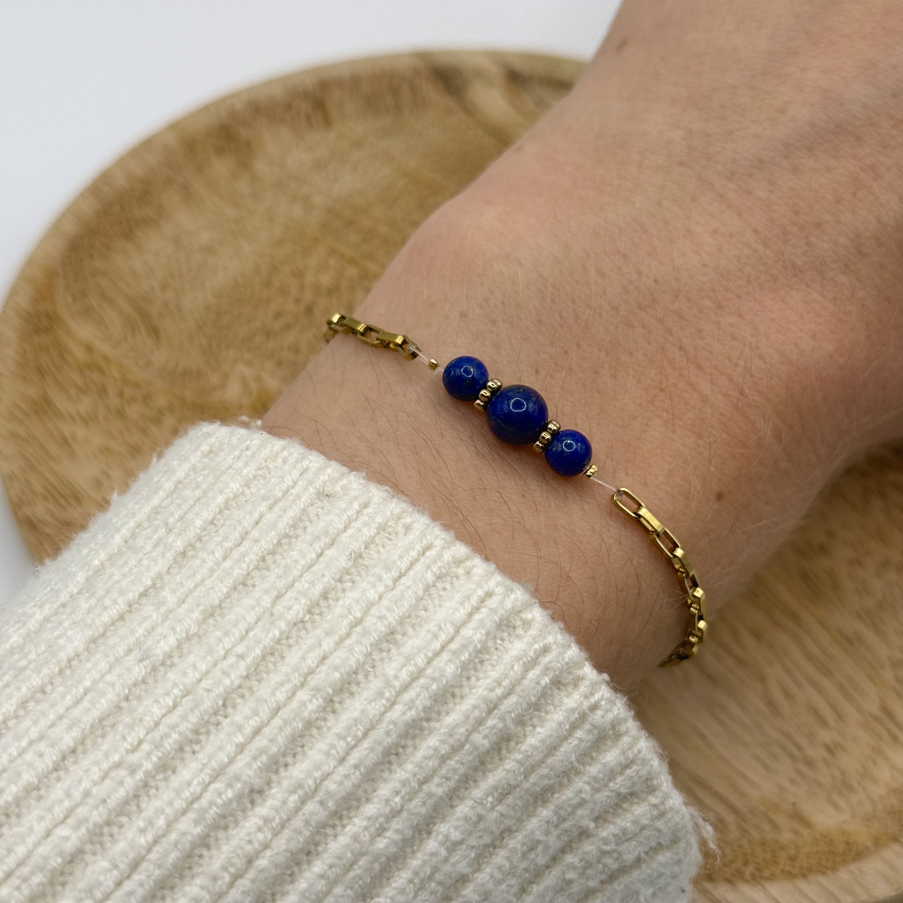 Bracelet fin en Lapis Lazuli