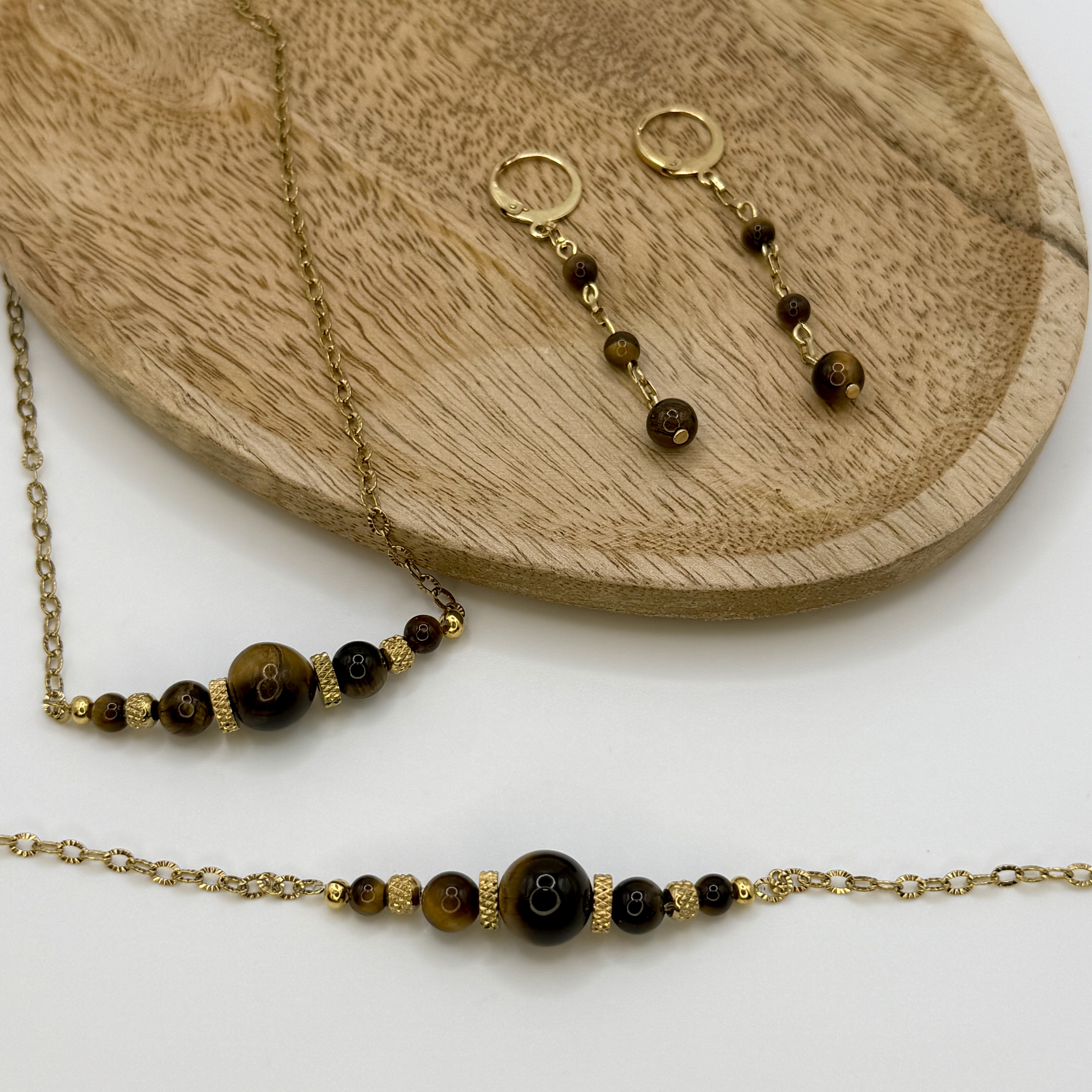 Parure en Oeil de Tigre