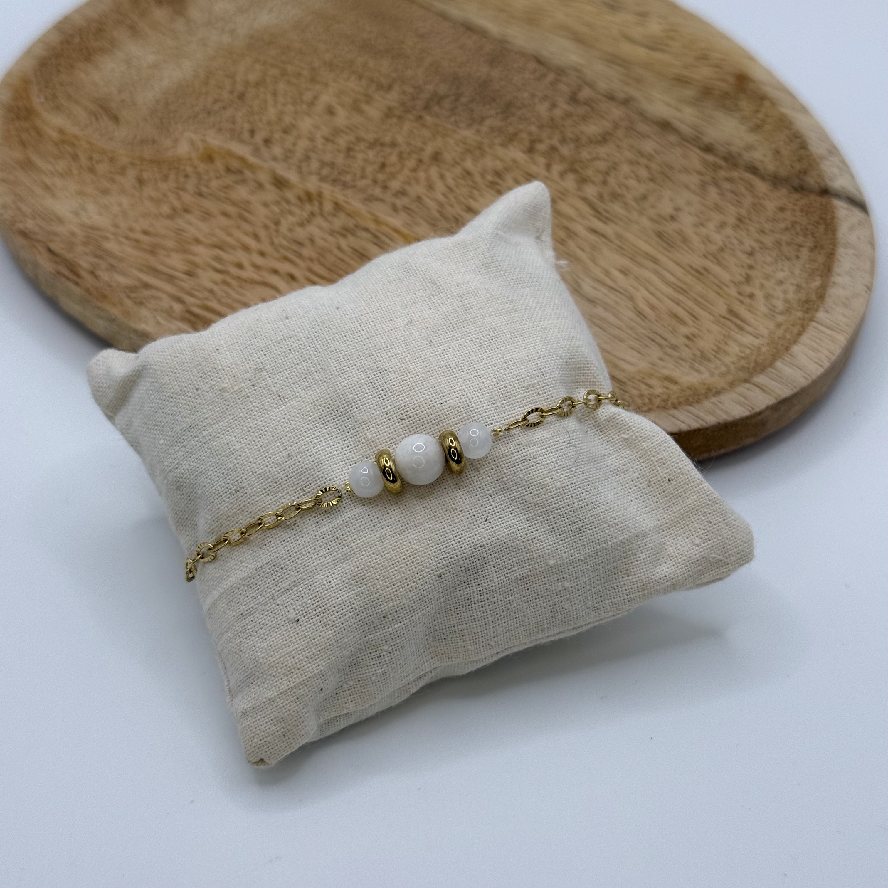 Bracelet fin en Pierre de Lune