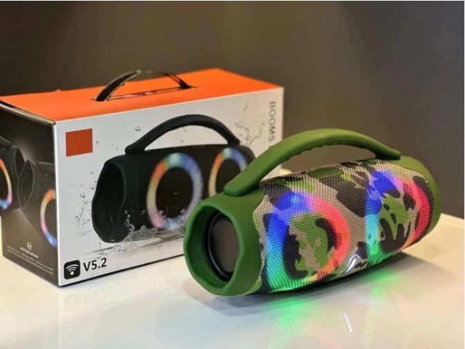 Portable RGB High Power Bluetooth Speaker Colorful Light Waterproof Wireless Subwoofer 360 Stereo Surround TWS FM Boombox
