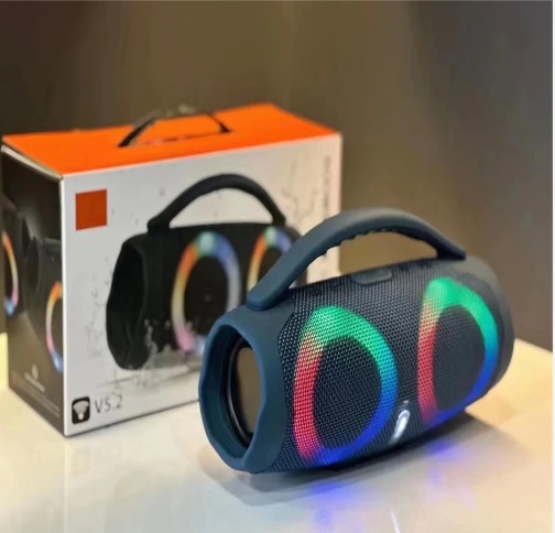 Portable RGB High Power Bluetooth Speaker Colorful Light Waterproof Wireless Subwoofer 360 Stereo Surround TWS FM Boombox