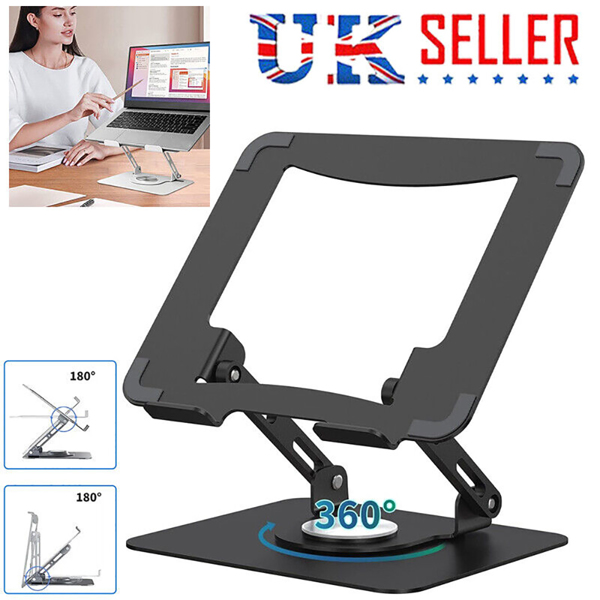 Adjustable Holder Metal Portable Laptop Tablet Stand 360° For Desk Office Home