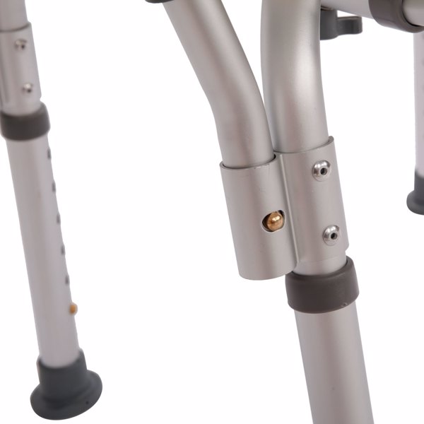 Bathroom Safety Shower Medical Tub Aluminum Alloy Bath Chair Bench with Back & Handle White