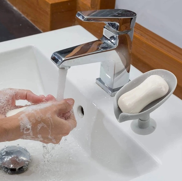 LOT of 3 - Cleaning Toilet Brush Double-Sided/ Grout Gap Cleaning Brush Kitchen/Drain Soap Holder Leaf Shape