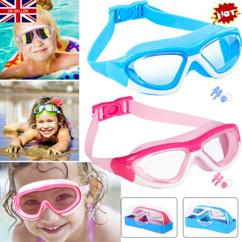 Anti-fog swimming goggles blue/Pink swimming pool goggles suitable for teenagers and children swimmers
