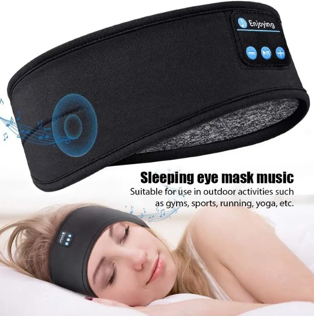 Bluetooth Earphones Sports Sleeping Headband Elastic Wireless Headphones Music Eye Mask Wireless