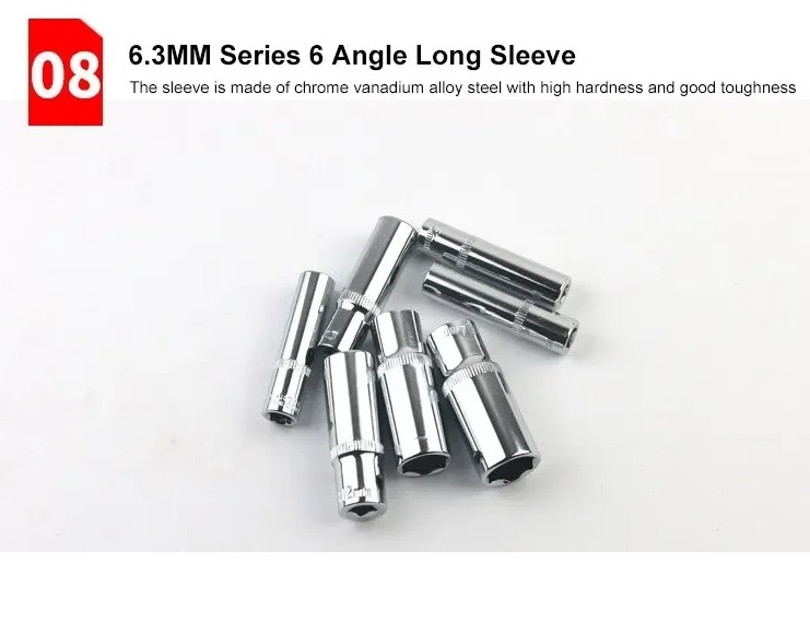 Socket Set Car Repair Tool Kit 1/4-Inch 46pcs Tool Ratchet Torque Wrench Combo Auto Repairing Set Mechanic Tool