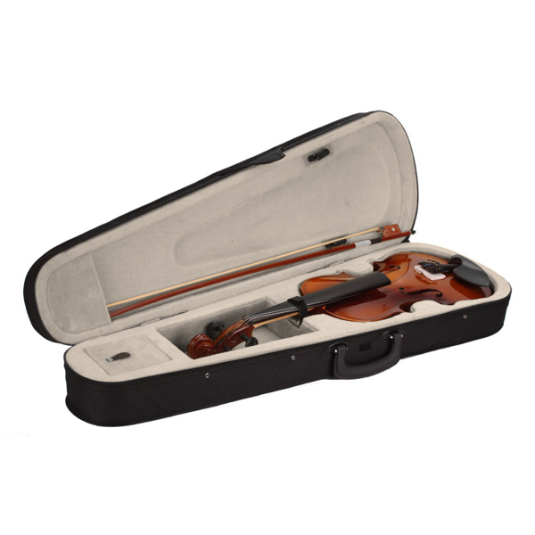 4/4 Acoustic Violin Case Bow Rosin Natural