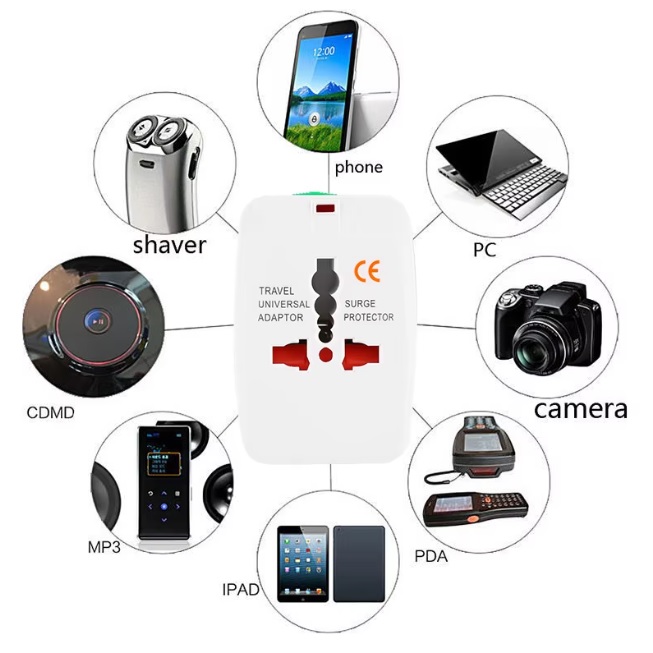 Universal International Plug Multi-function World Travel Adapter Converter All in One Charger Conversion Sockets