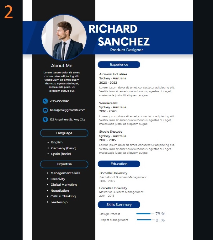 Resume Curriculum vitae CV Designs