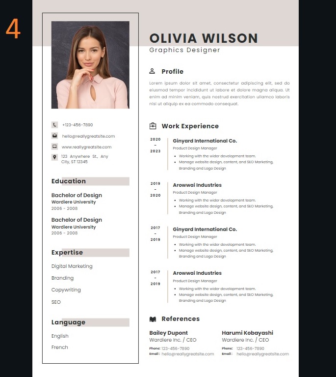 Resume Curriculum vitae CV Designs