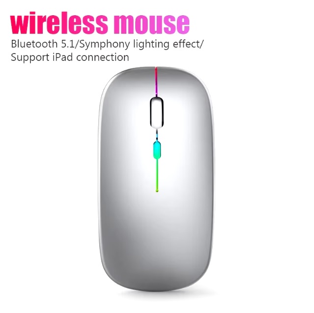  Rechargeable Bluetooth Mice Wireless Mouse RGB Computer Mouse LED Light Gaming Mouse for Laptop PC