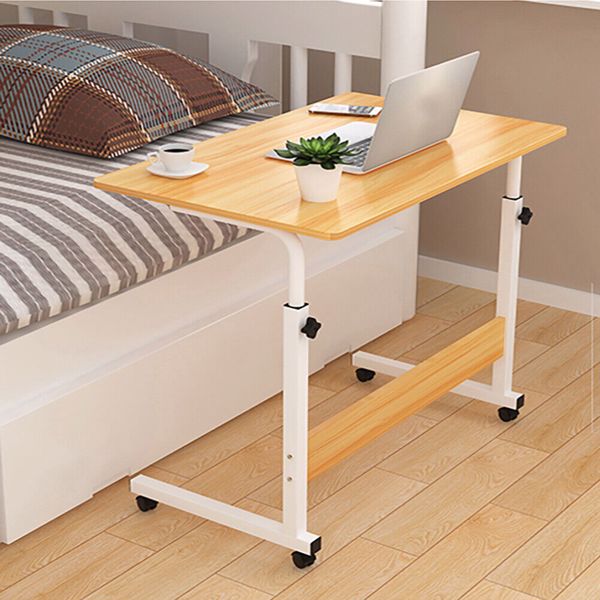 Moveable Over Bed Chair Table Hospital Overbed Height Adjustable Laptop Tray Stand