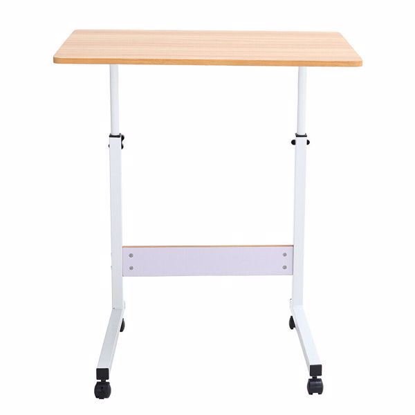 Moveable Over Bed Chair Table Hospital Overbed Height Adjustable Laptop Tray Stand