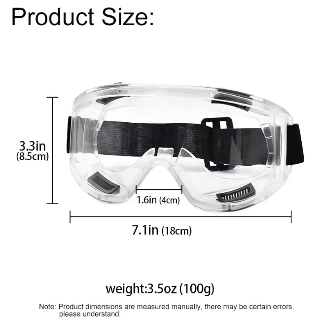 Anti Splash Dust Safety Goggle Proof Work Lab Eyewear Eye Protection Industrial Research Safety Glasses Clear Lens