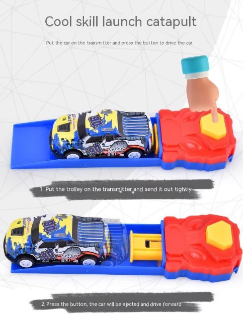 LOT of 2 Bubble Blowing 40 Hole Toy Holiday Gift Outdoor Bubble Gun (Pink) & Stunt Car Model Alloy Body Pull Ejection Jumping Mini