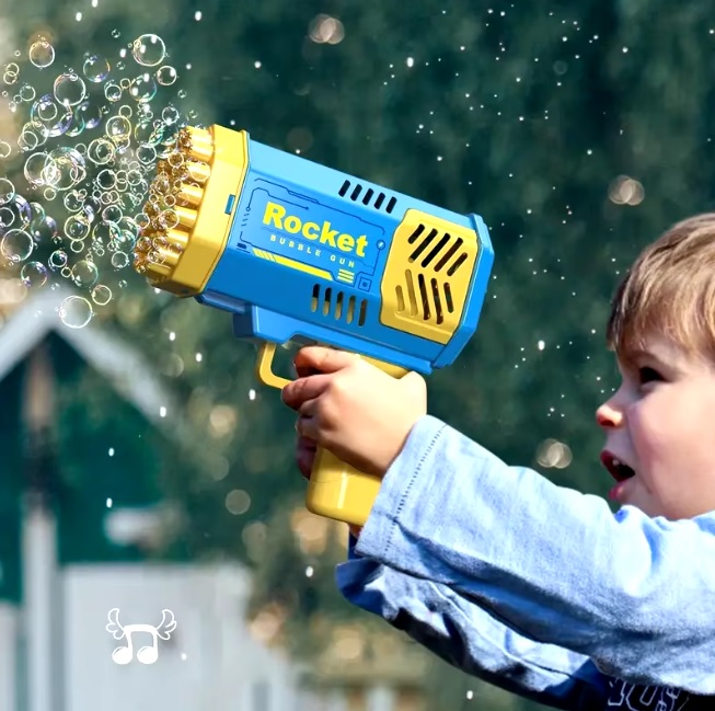 LOT of 2 Bubble Blowing 40 Hole Toy Holiday Gift Outdoor Bubble Gun (Pink) & Stunt Car Model Alloy Body Pull Ejection Jumping Mini