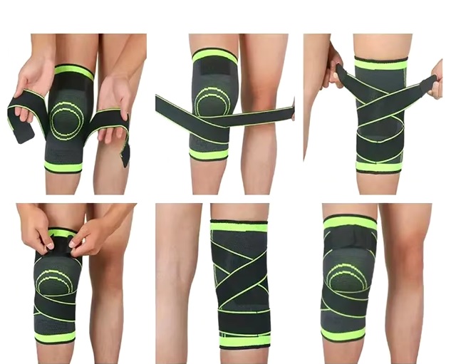 Knee Pad Men Pressurized Elastic Sports Knee Pad Support Fitness Gear Basketball Volleyball Brace Tennis Cycling Protector