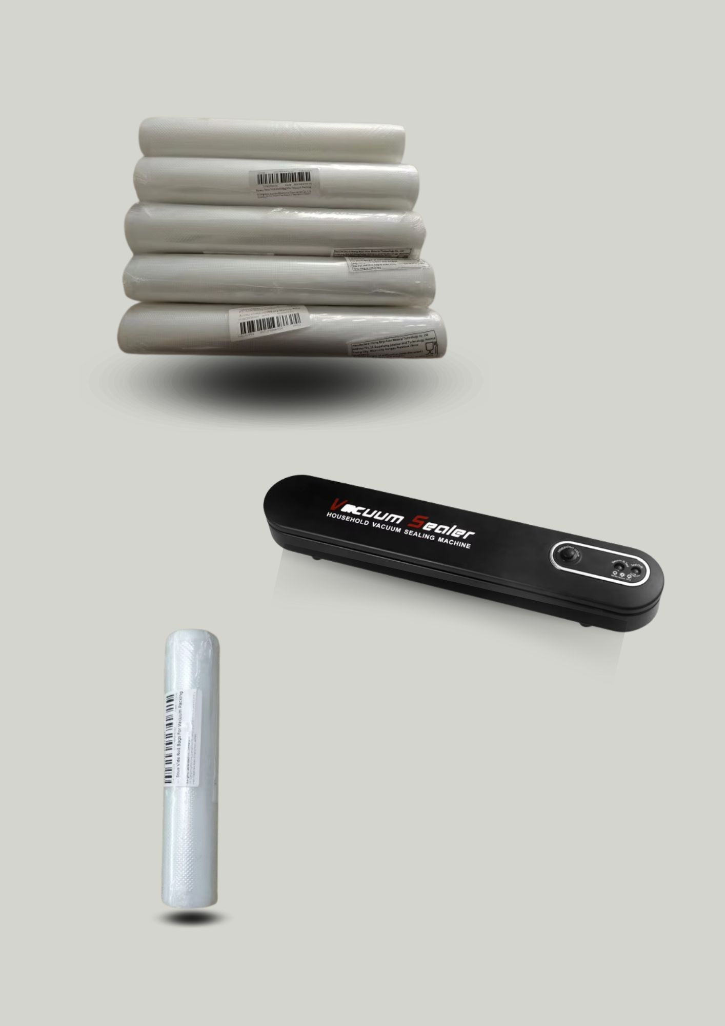 LOTS of 2 Sous Vide Roll Bags 20cm For Vacuum Packing Machine & Food Vacuum Sealer Packaging Machine