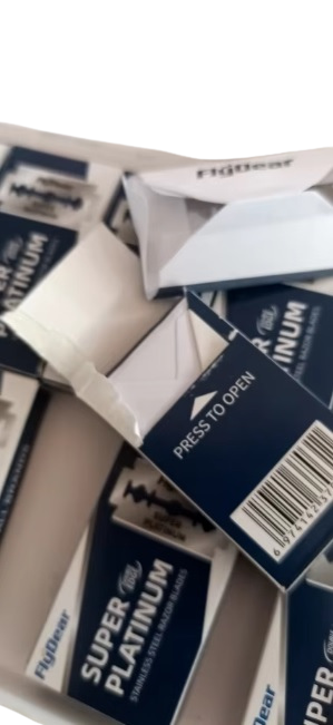 20pcs Stainless steel razor blade old-fashioned manual double-sided hairdressing nail 