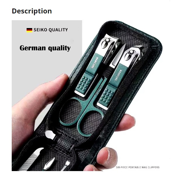 6 Piece Portable Household Nail Clip Set Top Quality Unisex Nail Clippers Manicure Beauty Tools