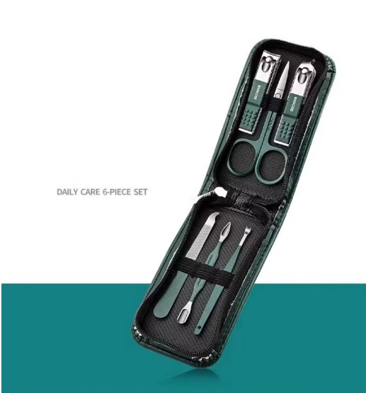 6 Piece Portable Household Nail Clip Set Top Quality Unisex Nail Clippers Manicure Beauty Tools 
