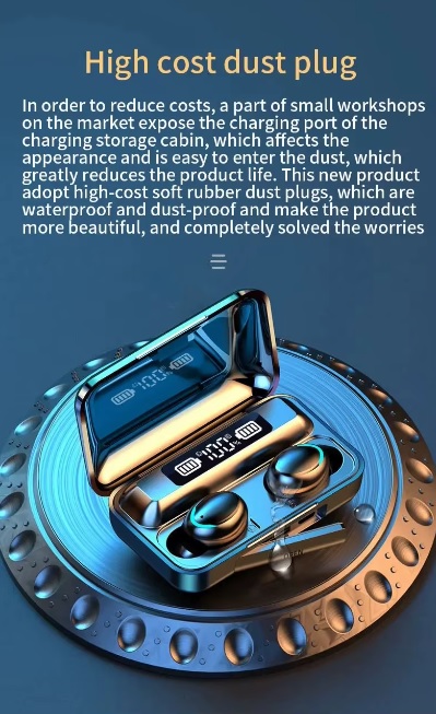 Ear Headphones TWS F9-5 Hifi Stereo Sports Earbuds  wireless Headset Black