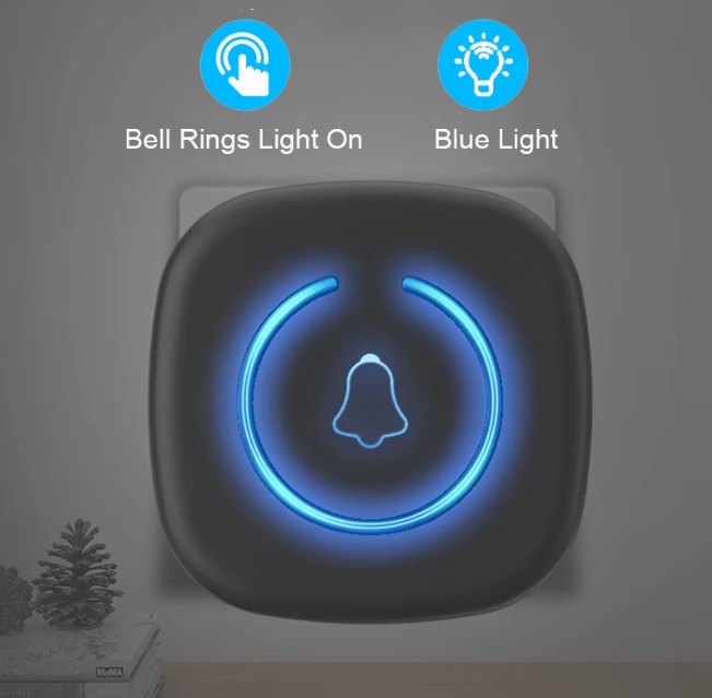 Wireless Doorbell IP44 Waterproof Smart Home 300M Range 60Songs Intelligent Home Chime Bell Kit EU Plug